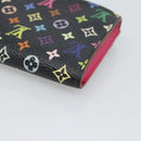 LOUIS VUITTON Multicolor Envelope Carte de Visite Case Black M66561 Auth 189659-15