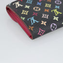 LOUIS VUITTON Multicolor Envelope Carte de Visite Case Black M66561 Auth 189659-16