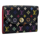 LOUIS VUITTON Multicolor Envelope Carte de Visite Case Black M66561 Auth 189659-1