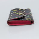 LOUIS VUITTON Multicolor Envelope Carte de Visite Case Black M66561 Auth 189659-3