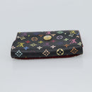 LOUIS VUITTON Multicolor Envelope Carte de Visite Case Black M66561 Auth 189659-5