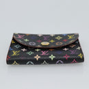 LOUIS VUITTON Multicolor Envelope Carte de Visite Case Black M66561 Auth 189659-6