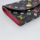 LOUIS VUITTON Multicolor Envelope Carte de Visite Case Black M66561 Auth 189659-14