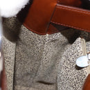 CARTIER PANTHERE Shoulder Bag Patent Leather Brown Silver Auth 189661-20