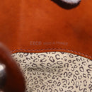 CARTIER PANTHERE Shoulder Bag Patent Leather Brown Silver Auth 189661-11