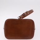 CARTIER PANTHERE Shoulder Bag Patent Leather Brown Silver Auth 189661-5