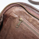 FENDI Zucca Canvas Shoulder Bag Brown Black Auth 189662-21
