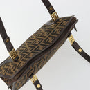 FENDI Zucca Canvas Shoulder Bag Brown Black Auth 189662-6