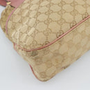 GUCCI GG Canvas Tote Bag Beige Gold 163288 Auth 189663-16
