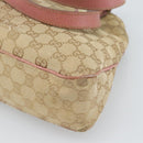 GUCCI GG Canvas Tote Bag Beige Gold 163288 Auth 189663-17