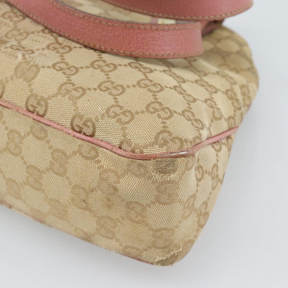 GUCCI GG Canvas Tote Bag Beige Gold 163288 Auth 189663