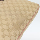 GUCCI GG Canvas Tote Bag Beige Gold 163288 Auth 189663-9