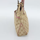 GUCCI GG Canvas Tote Bag Beige Gold 163288 Auth 189663-4