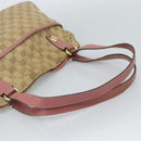 GUCCI GG Canvas Tote Bag Beige Gold 163288 Auth 189663-7