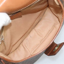 CELINE Macadam Canvas Shoulder Bag PVC Leather Brown Gold Auth 189670-11