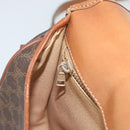 CELINE Macadam Canvas Shoulder Bag PVC Leather Brown Gold Auth 189670-21
