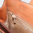 CELINE Macadam Canvas Hand Bag PVC Leather Brown Gold Auth 189671-20