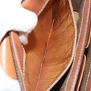CELINE Macadam Canvas Hand Bag PVC Leather Brown Gold Auth 189671-21