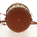 CELINE Shoulder Bag Rattan Ivory Gold Auth 189672M-12