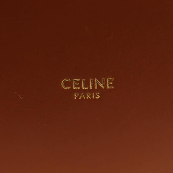 CELINE Shoulder Bag Rattan Ivory Gold Auth 189672M