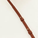 CELINE Shoulder Bag Rattan Ivory Gold Auth 189672M-8