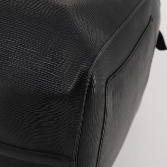 LOUIS VUITTON Epi Keepall 60 Boston Bag Black M42942 LV Auth 189674