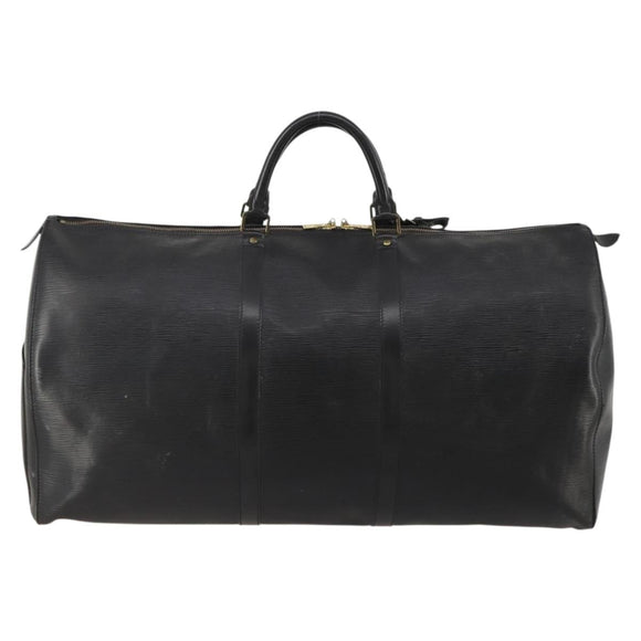 LOUIS VUITTON Epi Keepall 60 Boston Bag Black M42942 LV Auth 189674