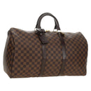 LOUIS VUITTON Damier Ebene Keepall 50 Boston Bag N41427 LV Auth 189675V-1