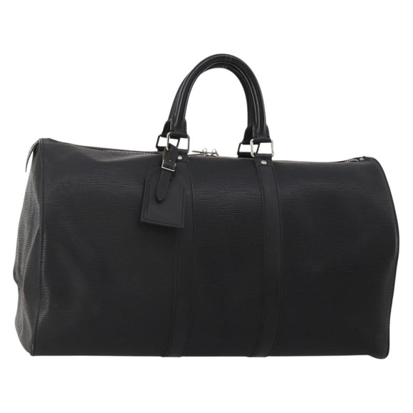 LOUIS VUITTON Epi Keepall 45 Boston Bag Black M42972 LV Auth 189677