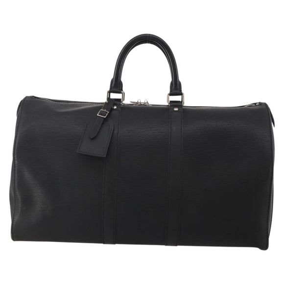 LOUIS VUITTON Epi Keepall 45 Boston Bag Black M42972 LV Auth 189677