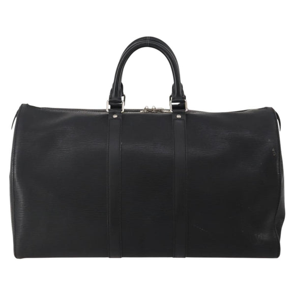 LOUIS VUITTON Epi Keepall 45 Boston Bag Black M42972 LV Auth 189677
