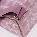 CHANEL New Travel Line Backpack Canvas 2way Pink Silver CC Auth 189678A-16