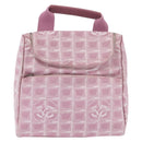 CHANEL New Travel Line Backpack Canvas 2way Pink Silver CC Auth 189678A-2