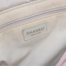 CHANEL New Travel Line Backpack Canvas 2way Pink Silver CC Auth 189678A-21