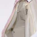 CHANEL New Travel Line Backpack Canvas 2way Pink Silver CC Auth 189678A-24
