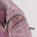 CHANEL New Travel Line Backpack Canvas 2way Pink Silver CC Auth 189678A-7
