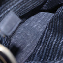 PRADA Tote Bag Nylon Black Gold Auth 189679-17