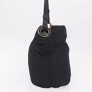 PRADA Tote Bag Nylon Black Gold Auth 189679-5