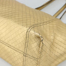 BOTTEGA VENETA INTRECCIATO Tote Bag Leather Gold Auth 189680A-14
