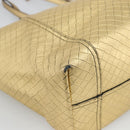 BOTTEGA VENETA INTRECCIATO Tote Bag Leather Gold Auth 189680A-9