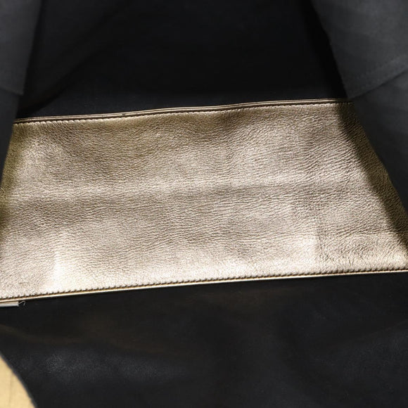 BOTTEGA VENETA INTRECCIATO Tote Bag Leather Gold Auth 189680A