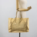 BOTTEGA VENETA INTRECCIATO Tote Bag Leather Gold Auth 189680A-19