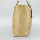 BOTTEGA VENETA INTRECCIATO Tote Bag Leather Gold Auth 189680A-3