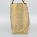 BOTTEGA VENETA INTRECCIATO Tote Bag Leather Gold Auth 189680A-4
