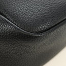 PRADA Hand Bag Vittero Dino Leather Black Silver Auth 189681SAM-16