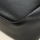PRADA Hand Bag Vittero Dino Leather Black Silver Auth 189681SAM-17