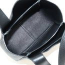 PRADA Hand Bag Vittero Dino Leather Black Silver Auth 189681SAM-10