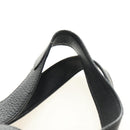 PRADA Hand Bag Vittero Dino Leather Black Silver Auth 189681SAM-9