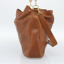 GUCCI Bamboo Shoulder Bag Leather 2way Brown Gold 001 2404 1577 Auth 189682-3