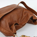 GUCCI Bamboo Shoulder Bag Leather 2way Brown Gold 001 2404 1577 Auth 189682-6
